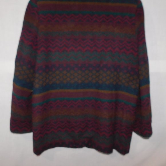 Vintage 90s Two Roads Womens 11 Navajo Southwestern Print Oversized  Blazer - Picture 9 of 15